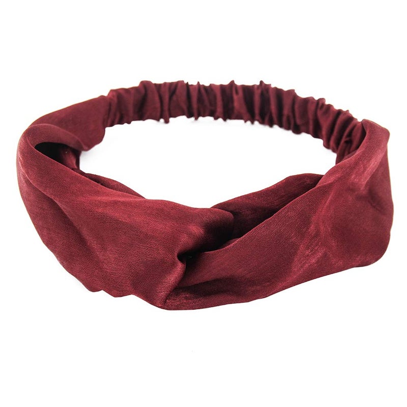 Yeshan Women's Criss cross Silk Satin Headbands Elastic Twisted Head Wrap Knotted Hair Band,pack of 8 - Image 5